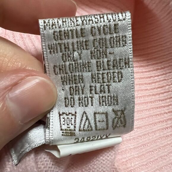 Drapers and Damons Womens Sweater Lux Soft Pullover Mock Neck Pink Petite Large - Picture 8 of 8